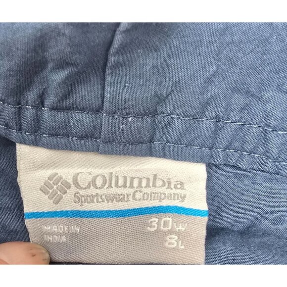 Columbia Hiking Bermuda Shorts Size 30 Men's Blue 8" Inseam Mid Rise - Picture 5 of 5